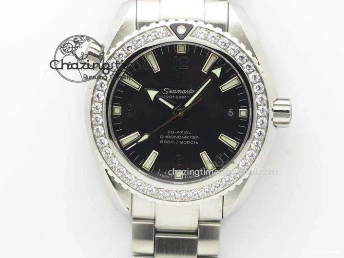 0501 Planet Ocean 39.5mm Black Ceramic Bezel SS VSF 1:1 Best Edition Black Dial on SS Bracelet A Stretchable 7890